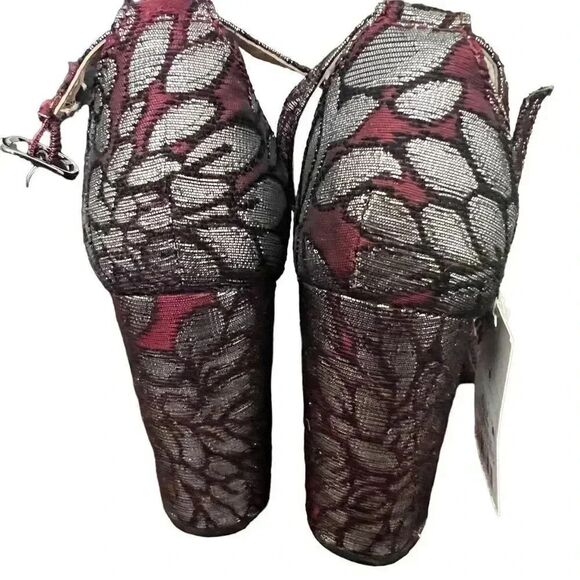 Merona Burgundy/LuLu Women Heels Size 6.5 - Picture 6 of 8